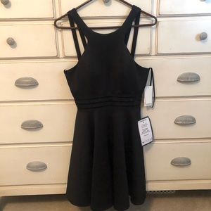 Black High Neck Dress